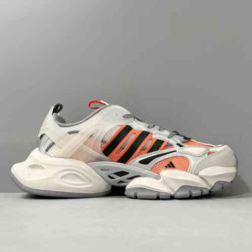 YH版本 灰橙JP5763 阿迪达斯三叶草adidas XLG RUNNER DELUXE 轻机甲鞋-赛博厚底防滑耐磨 低帮 休闲跑步鞋 男女同款 银酒红