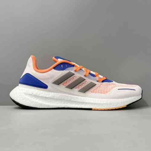 HG版本 UB22 白橙色GY4706 阿迪达斯三叶草 adidas Pureboost 22 舒适畅跑 织物 低帮 休闲跑步鞋 男款 白橙色