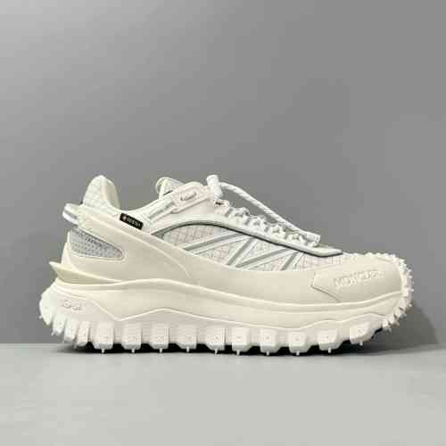 DH版本 白色M2058014 Moncler盟可睐 Trailgrip GTX 厚底系带 耐磨 低帮 运动生活休闲鞋 女款 白色