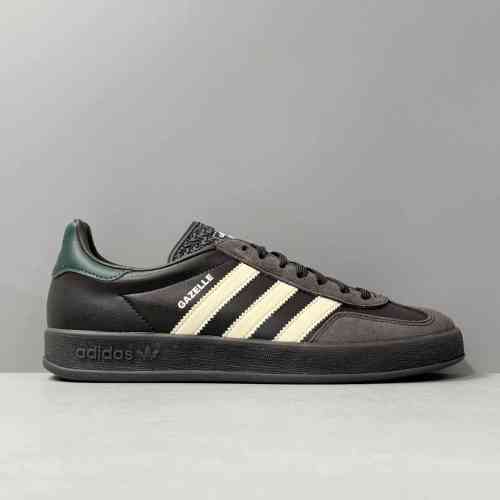 HR版本 GZ黑棕色IH0374 阿迪达斯三叶草 adidas originals Gazelle Indoor 舒适百搭 低帮 板鞋 男女同款