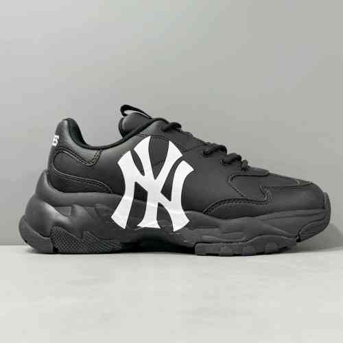 PB版本 黑色3ASHC101N-50BKS MLB Bia Ball Chunky 经典升级款 复古印花 低帮老爹鞋 男女同款 黑色