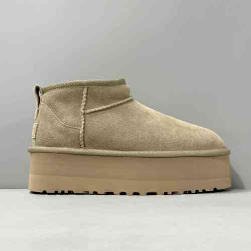 LZ版本 mini厚底-羚羊棕1135092-ALP UGG 头层牛皮 休闲舒适厚底 短筒 雪地靴 女款