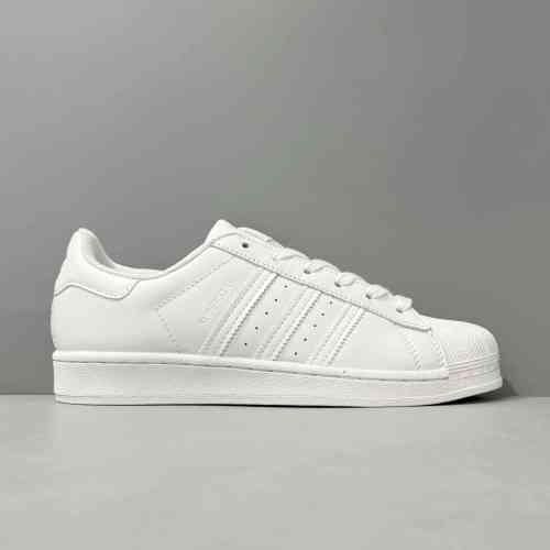 PP版本 纯白B27136 阿迪达斯三叶草adidas originals Superstar Foundation 皮革牛皮革 三叶草经典贝壳头 包裹性轻便 低帮 板鞋 男女同款 纯白