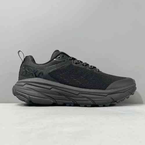 LH版本 挑战者6-黑色1106510-BBLC HOKA ONE ONE Challenger ATR 6 圆头舒适 网布织物合成革减震防滑耐磨 低帮跑步鞋  黑色