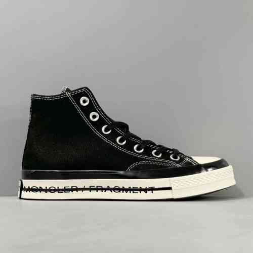DH版本 高帮黑白字172326C Fragment Design x 7 Moncler x Converse1970s Chuck Taylor Al Star O x 藤原浩三方联名 高帮 布鞋