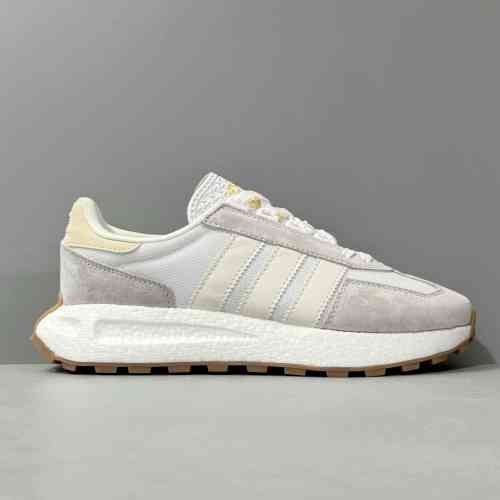 H1版本 E5-白灰棕GW8258 阿迪达斯三叶草adidas originals Retropy E5 翻毛皮 运动舒适 减震防滑耐磨 低帮 生活休闲鞋 女款 白灰