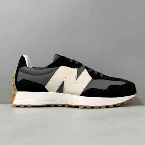 XY版本 黑灰WS327KC New Balance NB 327 时尚舒适 反毛皮织物防滑低帮 休闲跑步鞋 女款 黑灰
