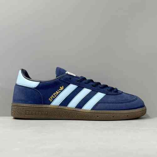GN版本 蓝棕DB7633 阿迪达斯Adidas Originals Handball Spzl  Spezial 皮革 圆头系带 耐磨减震低帮板鞋 男女鞋