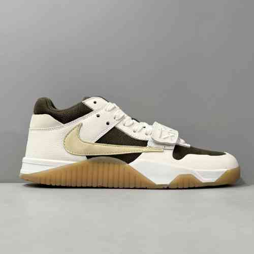 GT版本 黑白FZ8117-100 Travis Scott x Jordan 舒适 耐 低帮 复古篮球鞋 男女同款 黑白