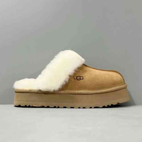 BK版本 半托厚底-栗子棕1122550-CHE UGG 舒适保暖包头 拖鞋/家居拖鞋 栗子棕