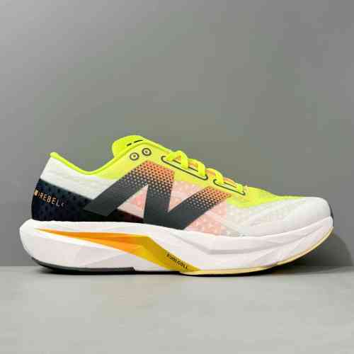 VK版本 青灰黑MRCELLA4 New Balance FuelCell Rebel V4 舒适轻便减震防滑耐磨 低帮 长跑跑步鞋 女款 青灰黑