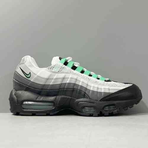 AW版本 灰绿色DH8015-002 Nike Air Max 95"Stadium Green" 织物皮革网布经典复古运动 减震防滑耐磨 低帮 生活休闲鞋 女款 灰绿色