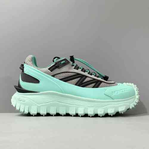 DH版本 灰绿M2962P59 Moncler盟可睐 Trailgrip  PU 系带 低帮 运动休闲鞋 女款灰绿