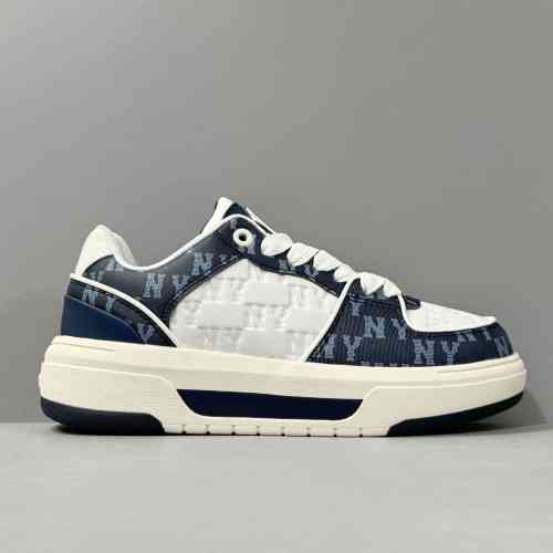 AW版本 海军蓝3ASXCLD4N-50NYS  MLB Chunky Liner 24SS 复古老花潮流厚底舒适包裹性减震 低帮板鞋 学长鞋