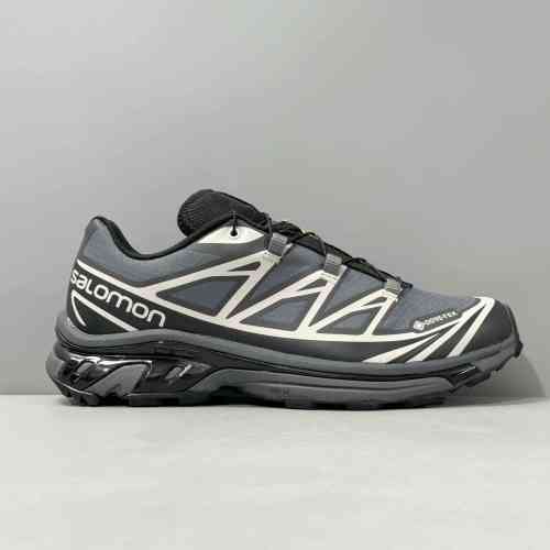 BK版本 黑灰银416635  Salomon Gore-Tex 防水 萨洛蒙XT-6系列 防滑耐磨低帮跑步鞋 户外功能鞋  男女同款