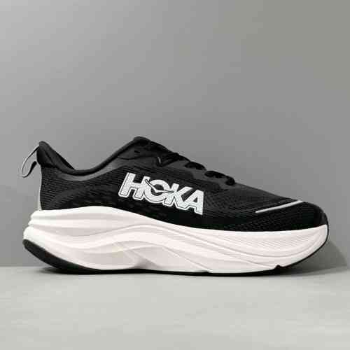 AW版本 飞流-黑白1155111-BWHT HOKA ONE ONE SKYFLOW 舒适防滑耐磨 低帮休闲跑步鞋 男款 黑白