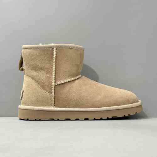 LZ版本 经典短筒-沙色1016222-SAN UGG CLASSIC MINIII 绒面羊皮 保暖防滑包裹性舒适潮流 短中筒 雪地靴 女款 沙色