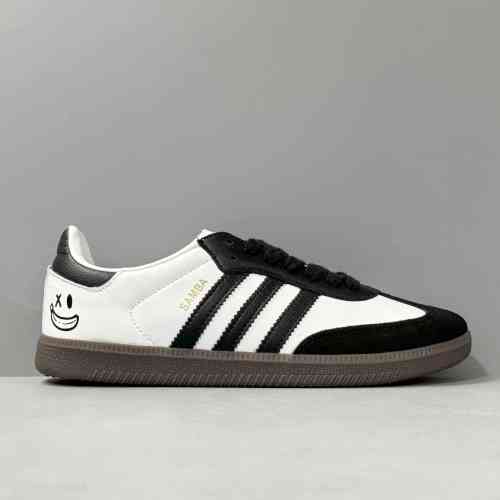 HP版本 【定制球鞋】黑白IG1024 adidas Samba OG 像素火力 黑白布洛克 ins风 板鞋 男女款