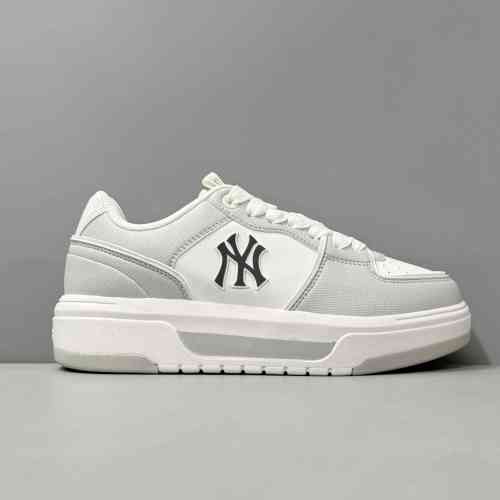 PB版本 学长低帮-灰色3ASXCBS4N-50GRS MLB Chunky Liner 舒适百搭 防滑耐磨 低帮 板鞋男女同款 灰色