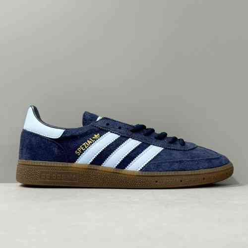 HZ版本 蓝棕DB7633 阿迪达斯Adidas Originals Handball Spzl  Spezial 皮革 圆头系带 耐磨减震低帮板鞋 男女鞋