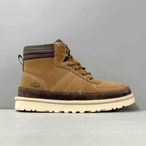LZ版本 海兰德-棕色1097089-CHE UGG Highland- 砂皮 保暖防水 简洁时尚 及踝雪地靴 男款 棕色