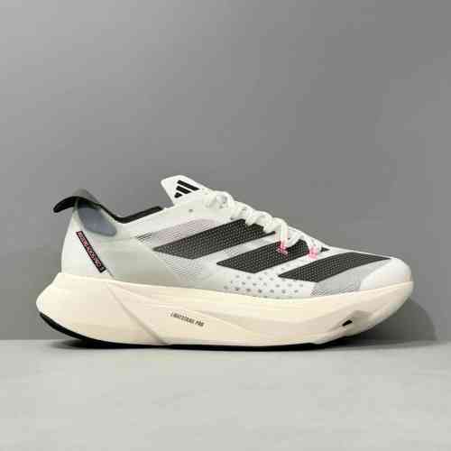 BS版本 灰色GV7067 阿迪达斯三叶草adidas Adizero Adios Pro 3 舒适百搭减震防滑耐磨透气 低帮 碳板 休闲跑步鞋 男女同款 灰色