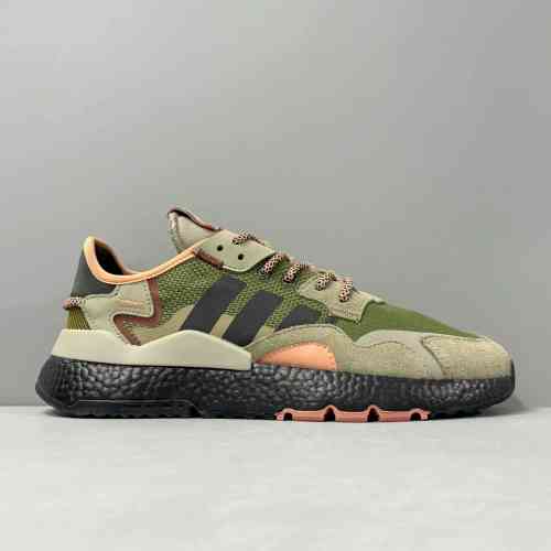 CG版本 迷彩GY0018 阿迪达斯三叶草adidas originals Nite Jogger 织物合成革 复古百搭 减震防滑耐磨 低帮 生活休闲鞋 男女同款 迷彩