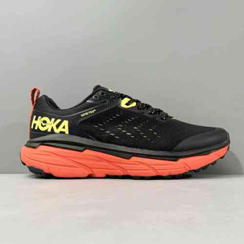 LH版本 挑战者6-黑黄1116876-BGSH HOKA ONE ONE Challenger ATR 6 越野 织物减震防滑耐磨透气 低帮跑步鞋 男款 黑黄