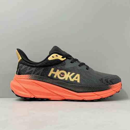 DH版本 挑战者7-灰火红1134497-CFLM HOKA ONE ONE Challenger ATR 7 防滑耐磨 低帮 跑步鞋 男款 城堡灰火红色