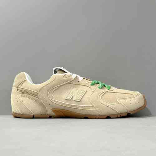 H1版本 米色/杏色5E165E-Z5O-F0379-F-D005 New Balance xMIU MIU缪缪 NB 530 防滑 低帮跑步鞋