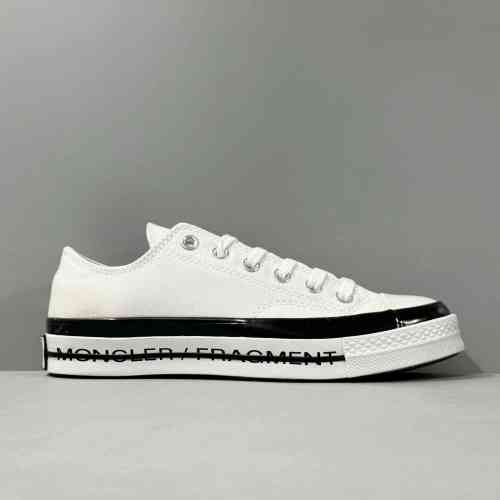 DH版本 白黑172322C Moncler x Fragment Design x Converse 1970s Chuck Taylor All Star O x 藤原浩三方联名 低帮 帆布鞋
