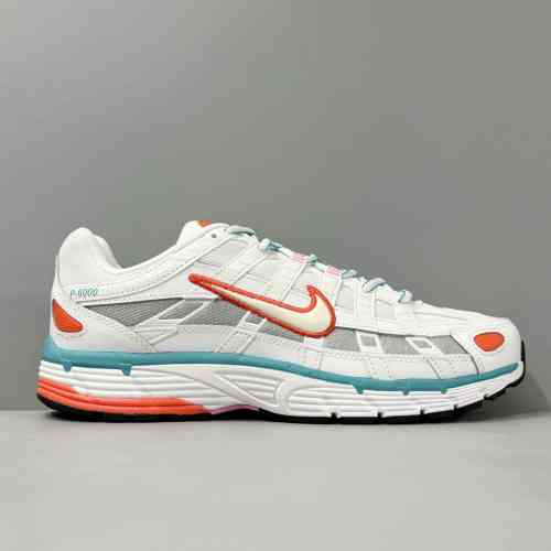 V版顶级 橙白BV1021-105 Nike P-6000 舒适 织物防滑耐磨轻便 低帮 休闲跑步鞋 女款 橙白