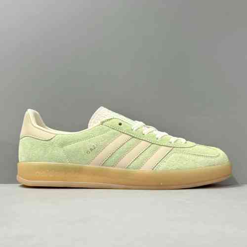 GY版本 GZ绿黄IE2948 盖乐系列 阿迪达斯三叶草Adidas Originals Gazelle Indoor 防滑低帮板鞋 T头鞋
