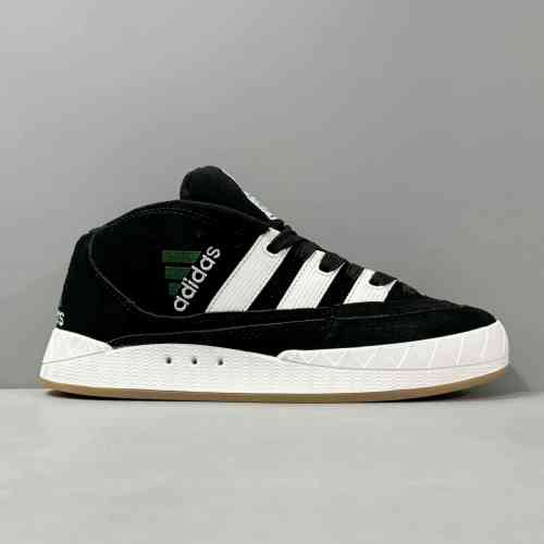 HX版本  中帮/黑绿IF6289 复古鲨鱼面包鞋 阿迪达斯 三叶草 Atmos x Adidas Originals Adimatic Mid 中帮轻便耐磨低帮运动休闲鞋板鞋 男女款