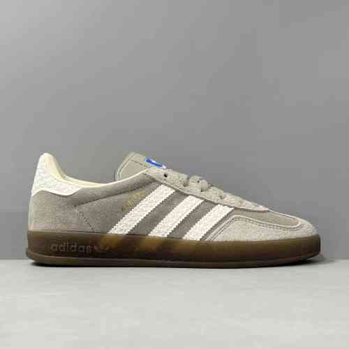 AW版本 GZ灰白 IF1807 花纹 阿迪达斯三叶草德训鞋 盖乐系列 Adidas Originals Gazelle Indoor  男女款 防滑低帮板鞋 T头鞋