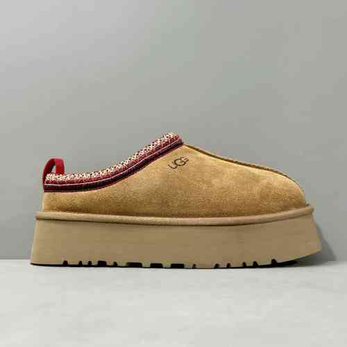 BK版本 民族风半拖-栗色1122553-CHE UGG 皮革 舒适柔软时尚 耐磨增高保暖 低帮 运动休闲鞋 女款 栗色