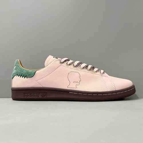 HZ版本 粉色IH3434 阿迪达斯三叶草 Brain Dead x adidas originals STAN SMITH 舒适百搭 耐磨 低帮 板鞋 男女同款 粉色