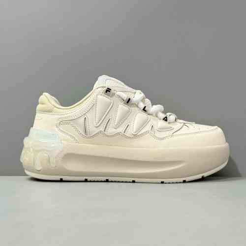 BK版本 白色F12W411201FAA FILA斐乐 Court Deluxe Carrot 百搭休闲 轻松舒适 低帮 板鞋 女款 白色