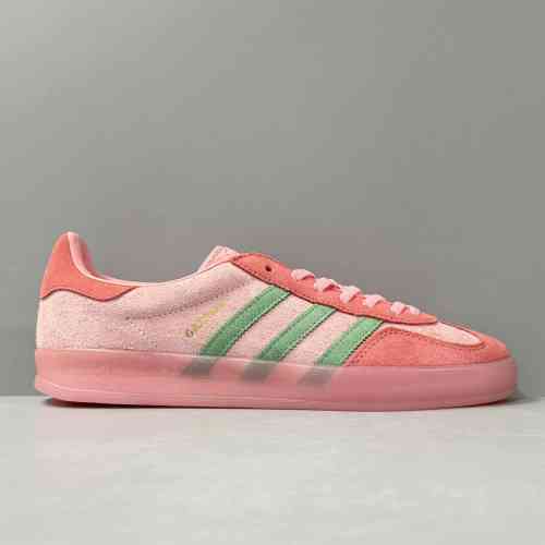 LZ版本 GZ 粉绿色IG6782 阿迪达斯三叶草adidas originals GAZELLE INDOOR 舒适百搭 防滑轻便 低帮 板鞋 男女同款 粉绿色