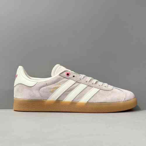 HZ版本 GZ 粉白色ID1105 阿迪达斯三叶adidas originals GAZELLE 减震耐磨 低帮 板鞋女款 粉白色