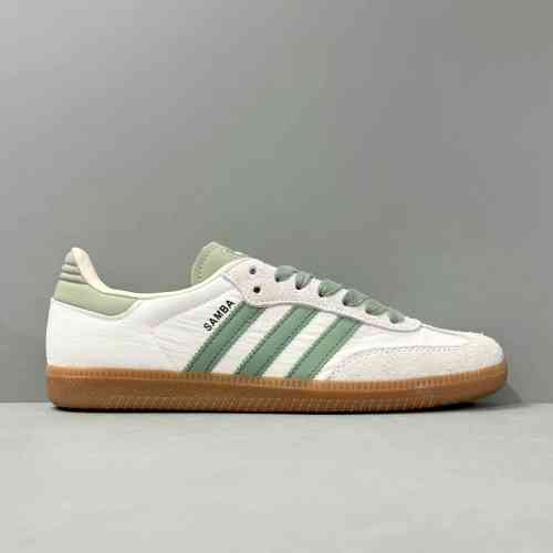 GY版本 白绿色ID0492 阿迪达斯三叶草 德训鞋桑巴鞋adidas originals Samba OG 舒适百搭 减震轻便 低帮板鞋
