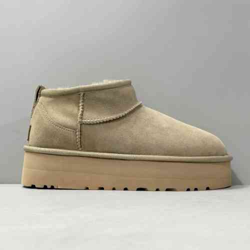 LS版本 mini厚底-羚羊棕1135092-ALP UGG 头层牛皮 休闲舒适厚底 短筒 雪地靴 女款