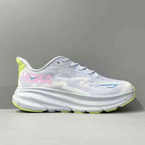 LH版本 克里夫顿9/灰绿蓝1127895-STLC HOKA ONE ONE Clifton 9 WIDE 舒适百搭防滑耐磨 低帮 休闲跑步鞋 男款 灰绿蓝