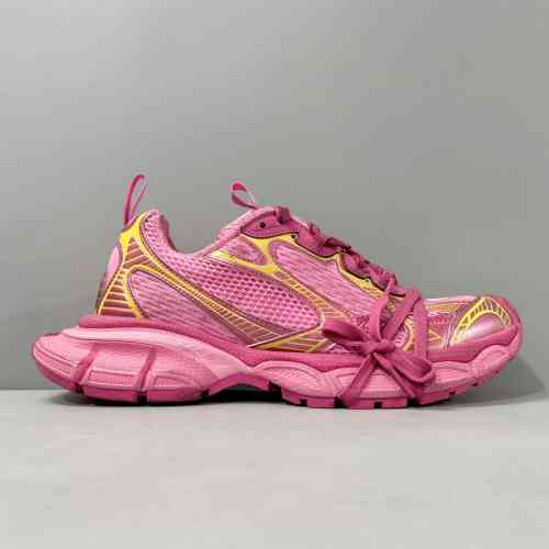 超神版本 黄粉色734734W3XL55700 Balenciaga巴黎世家 3XL 圆头系带 做旧 低帮 老爹鞋