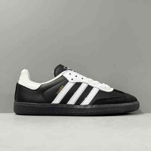 YH版本 黑色JP5282 阿迪达斯三叶草adidas originals SAMBA OG 75th Anniversary舒适时尚 防滑耐磨 低帮 板鞋 男女同款 黑色