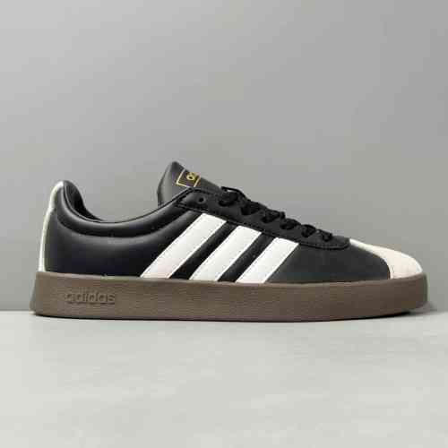 NEO黑色6017 阿迪达斯三叶草 adidas neo Vl Court 休闲 T头鞋 舒适 轻便 耐磨 低帮 板鞋 男女同款