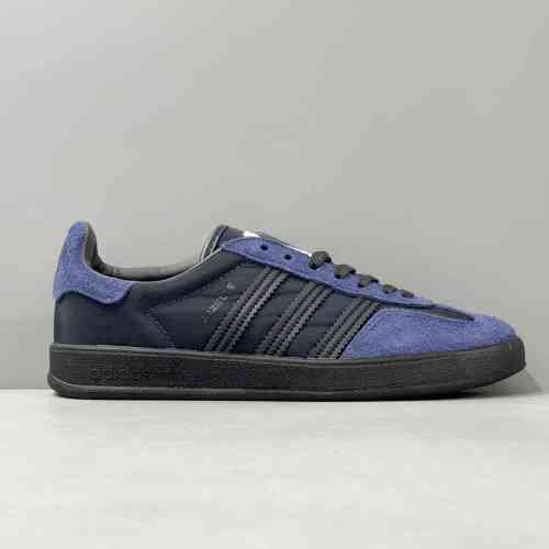HZ版本 GZ海军蓝/网纱IH9986 阿迪达斯三叶草Hikari Shibata x adidas originals GAZELLEINDOOR 舒适百搭 防滑耐 低帮 板鞋 男女同款海军蓝