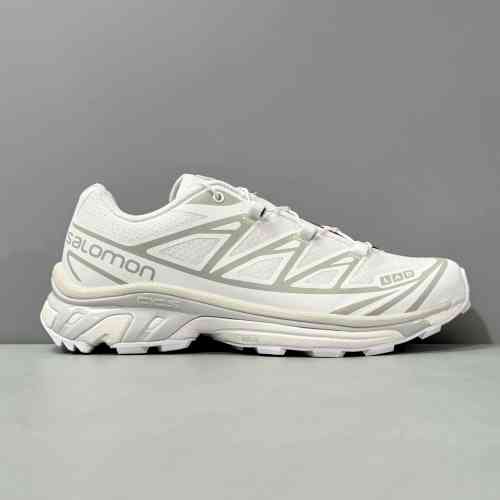 BK版本 冰川白412529  Salomon 萨洛蒙XT-6系列 防滑耐磨低帮跑步鞋 户外功能鞋 男女同款