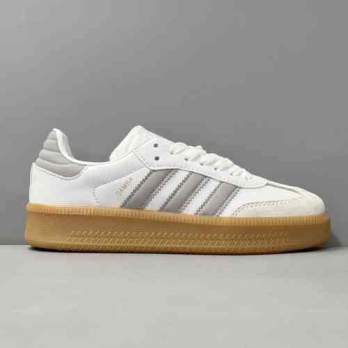 XR版本 白灰IE1372 阿迪达斯三叶草adidas originals SAMBA XLG 防滑减震 低帮 板鞋 男女同款