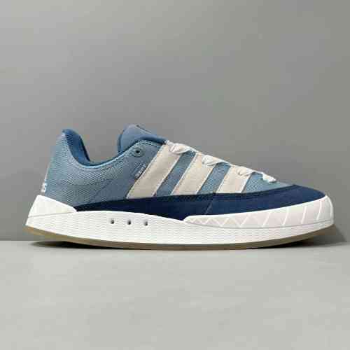 HX版本  帆布/灰蓝HQ6907   阿迪达斯三叶草Adidas Originals Adimatic复古鲨鱼面包鞋 板鞋